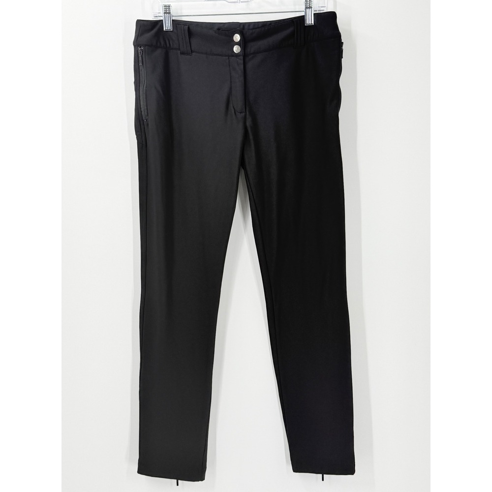 Anatomie Travel Pants Womens sz M Black Ankle Zip Stretch hiking susan